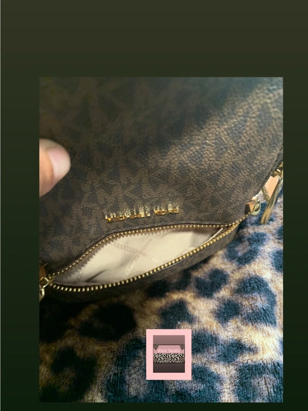 Michael Kors Signature Brown Mini Backpack with Gold Hardware